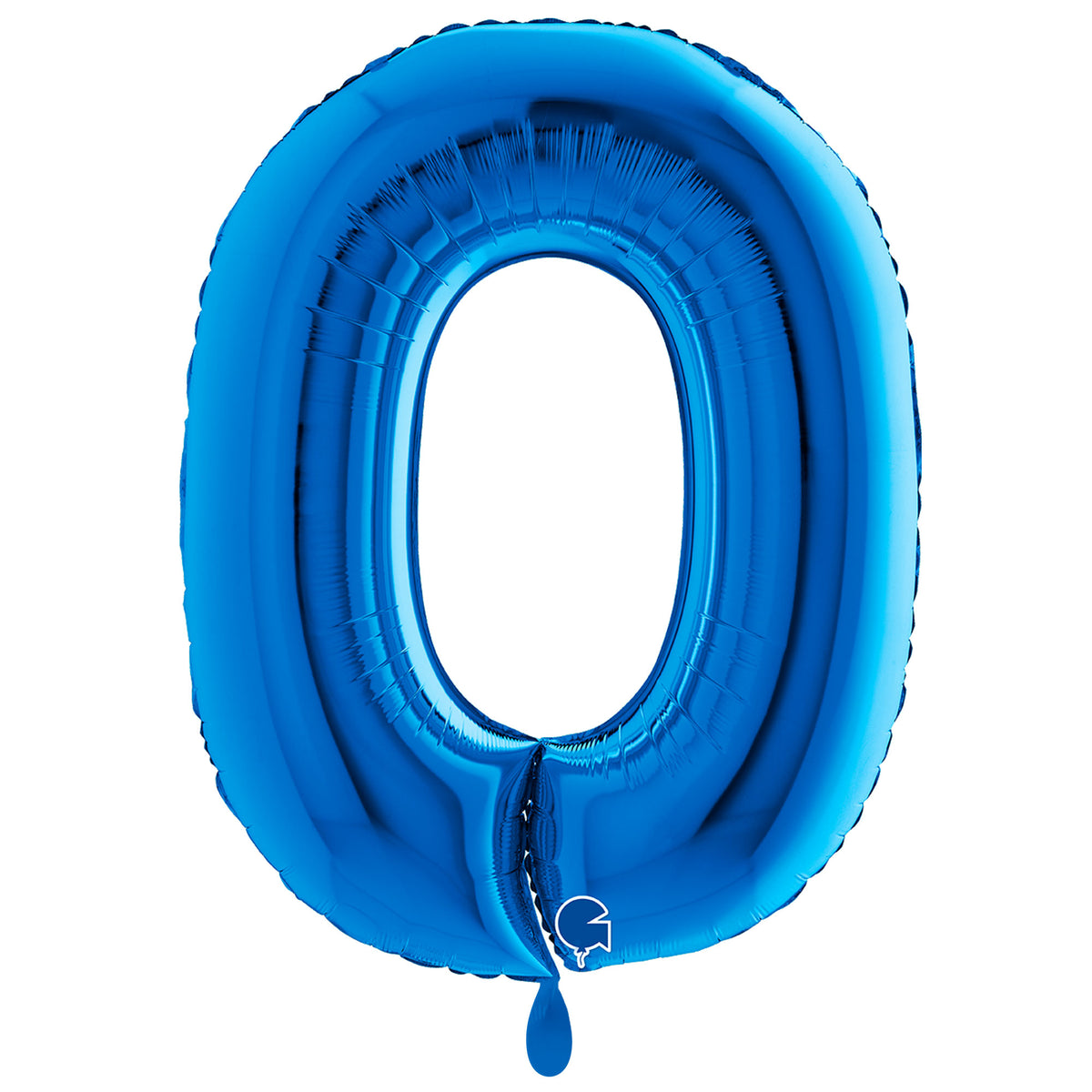 1 Ballon XXL - Cijfer 0 - Blauw
