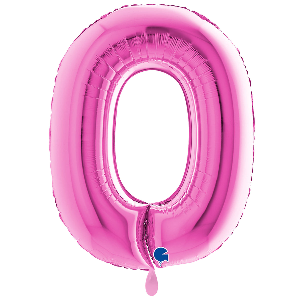 1 Ballon XXL - Cijfer 0 - Fuxia