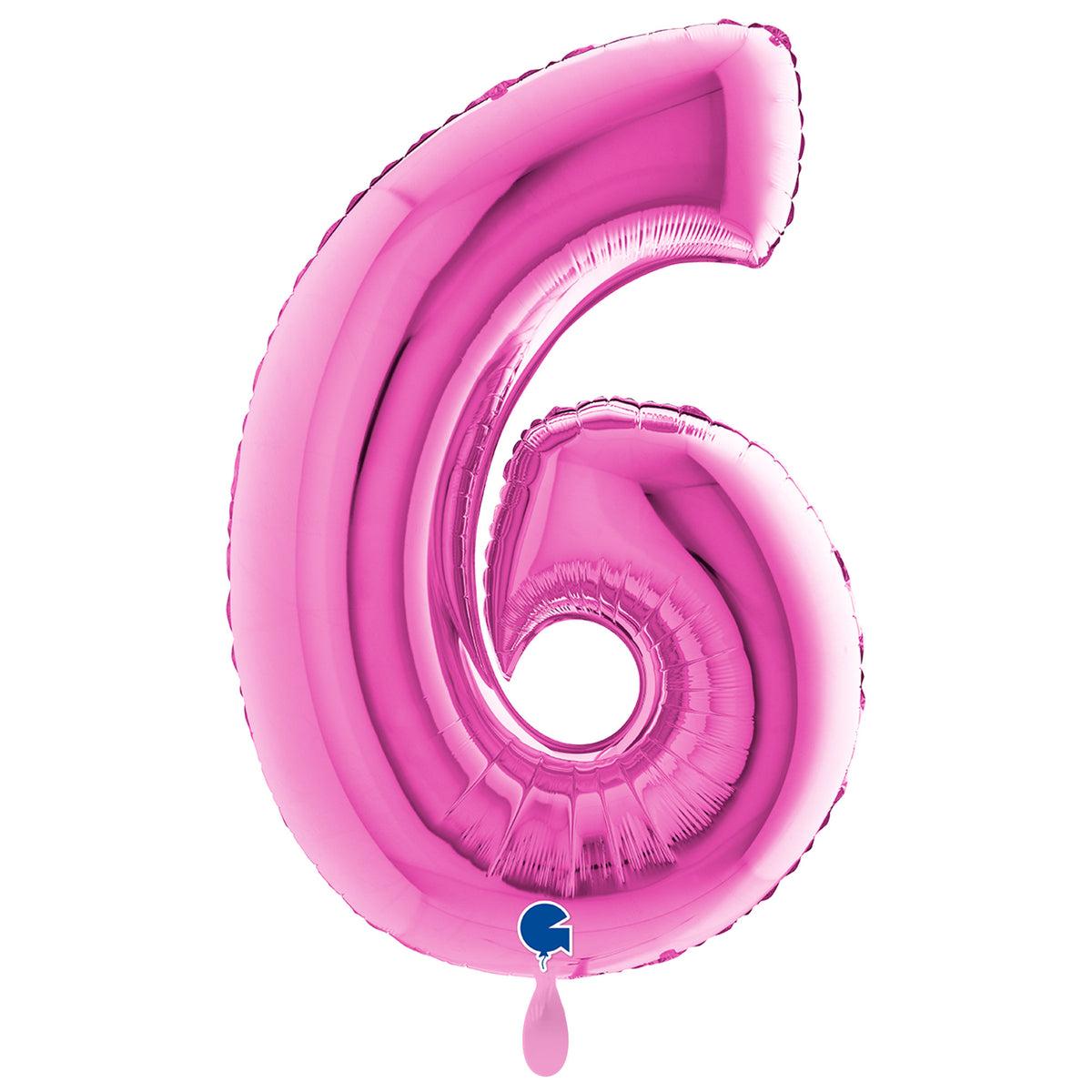 1 Ballon XXL - Nummer 6 - Fuxia