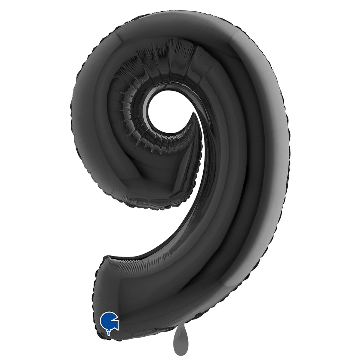 1 Ballon XXL – Nummer 9 – Zwart