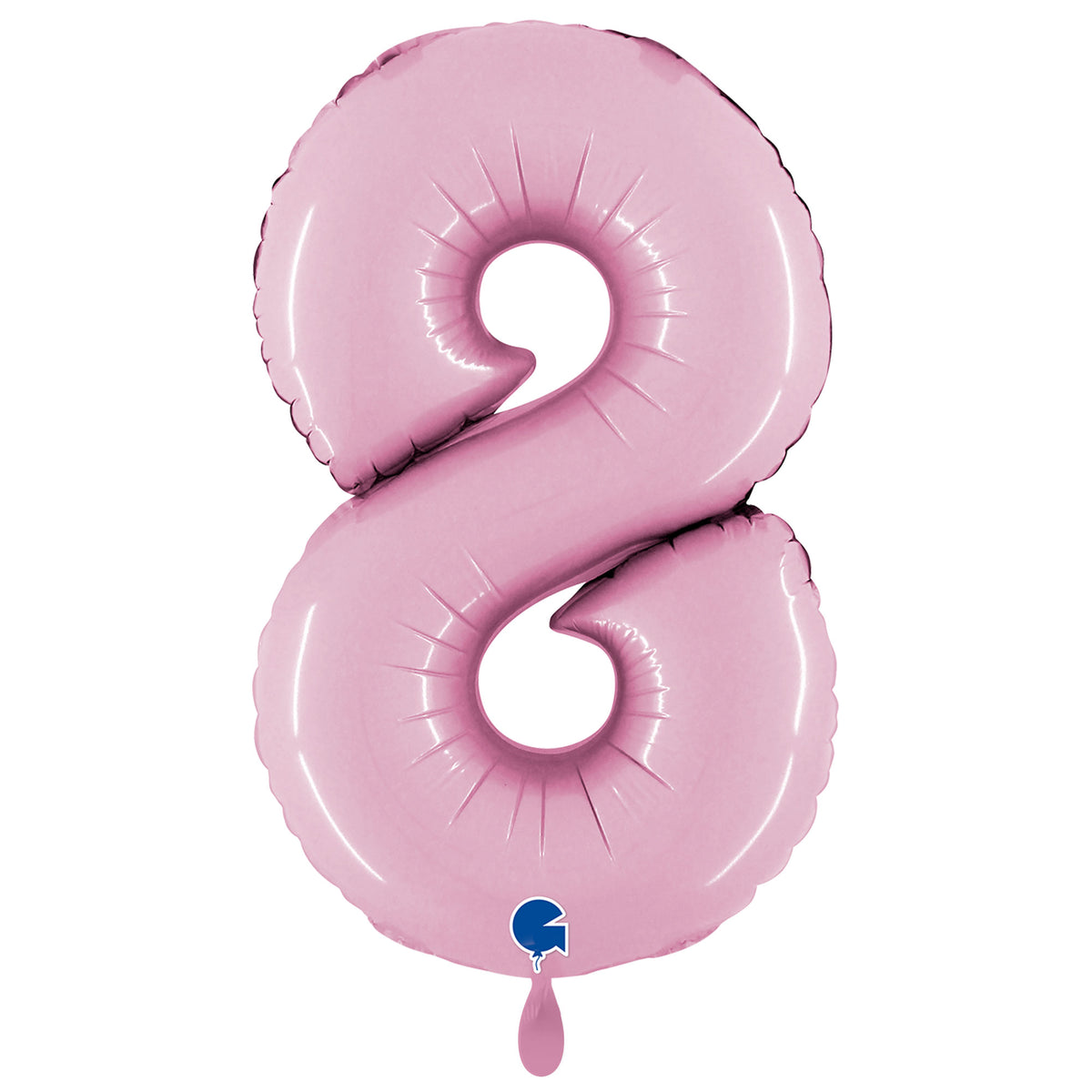 1 Ballon XXL - Nummer 8 - Pastelroze