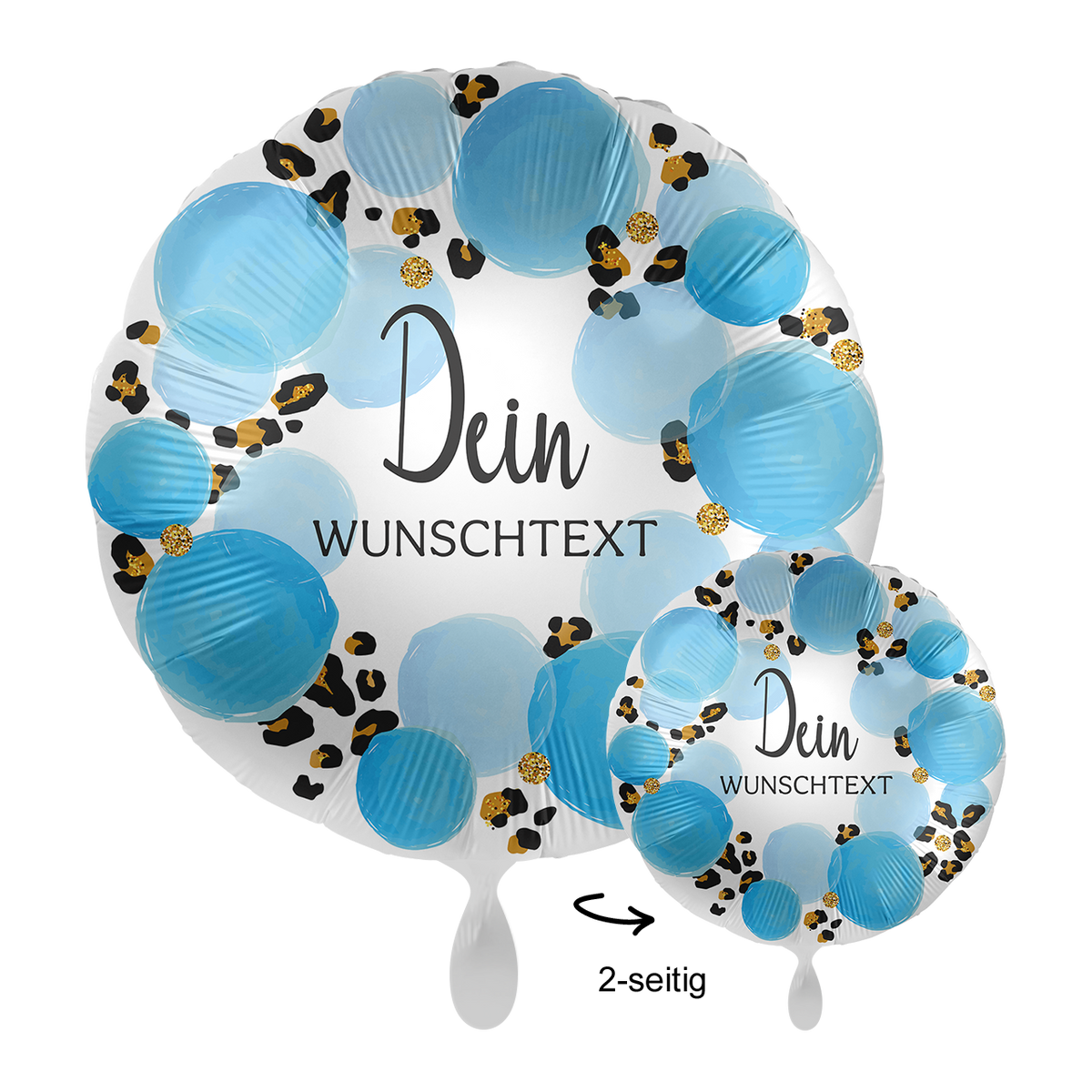 1 Ballon mit Text - Baby Boy Leopard