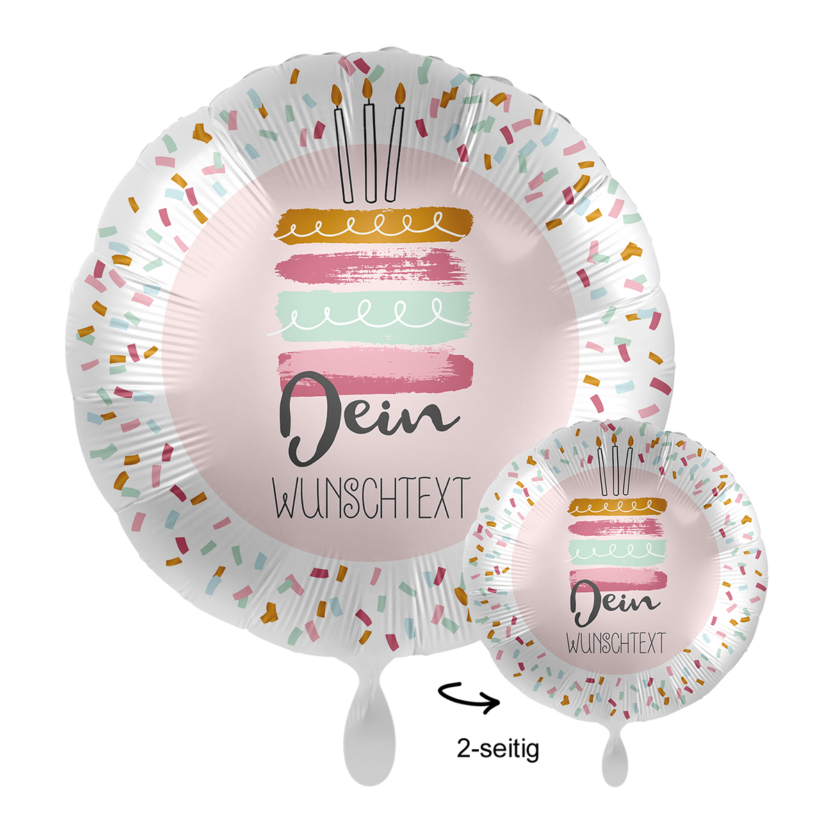 1 Ballon mit Text - Happy Day Cake