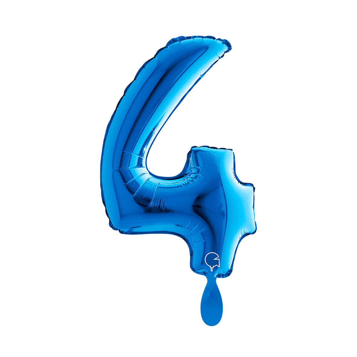 1 ballon XS - cijfer 4 - blauw