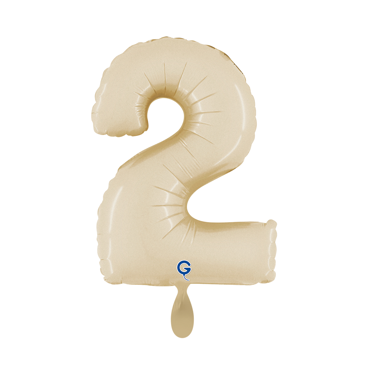 1 Ballon XS - Nummer 2 - Satijncrème