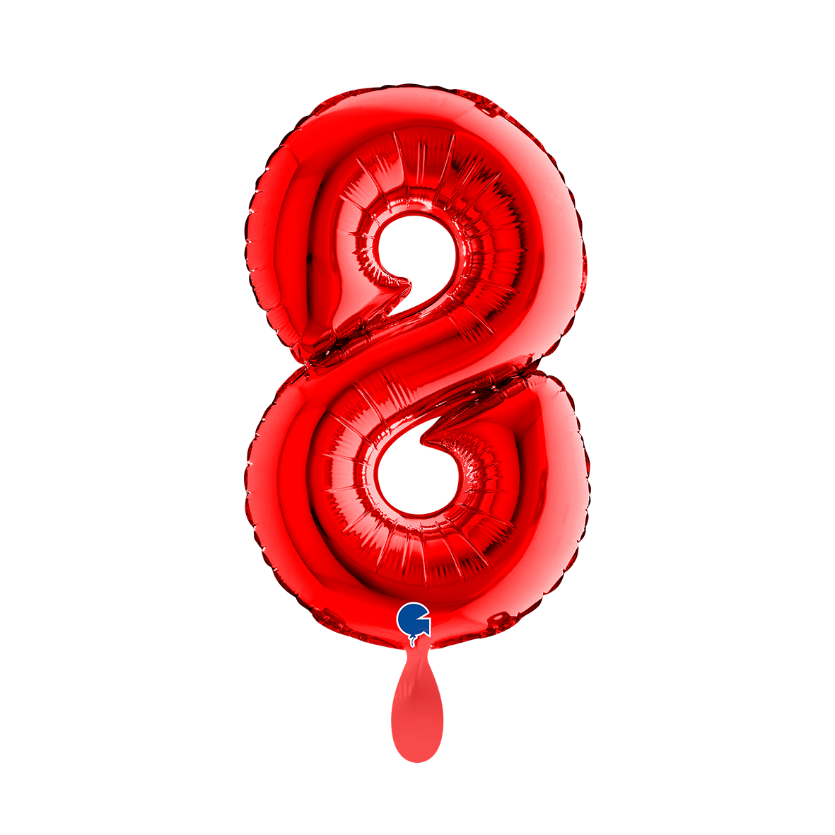 1 Ballon XS - Zahl 8 - Rot