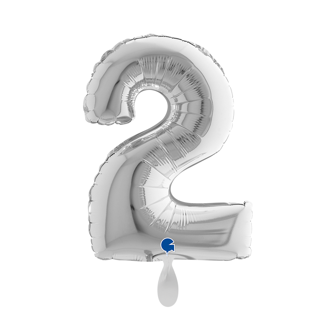 1 Ballon XS - Nummer 2 - Zilver