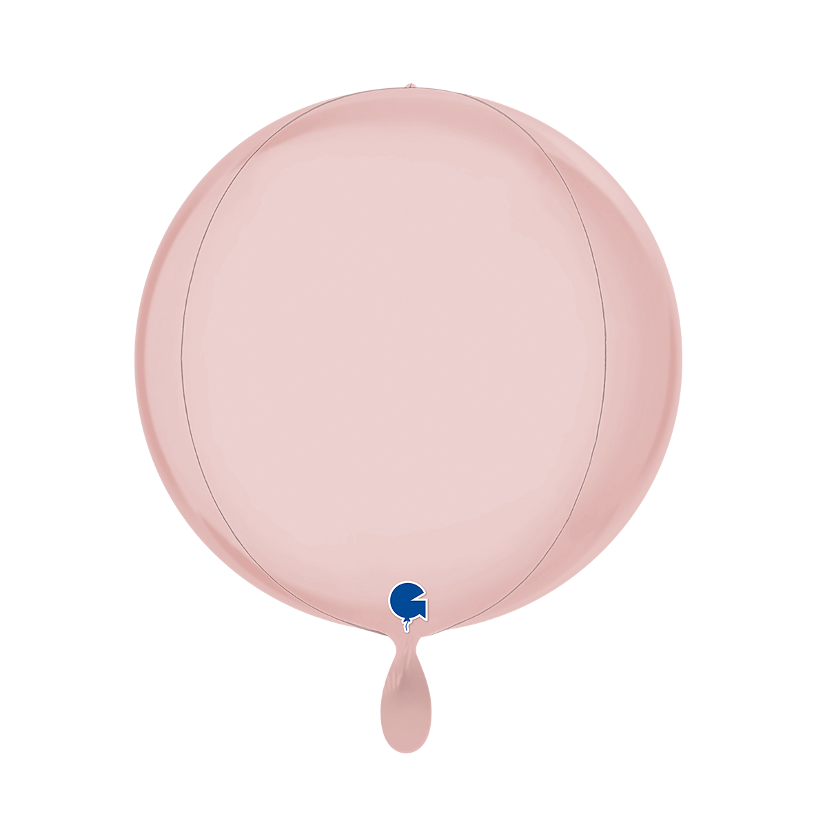 1 Ballon 4D - Globe - Satijn Pastelroze
