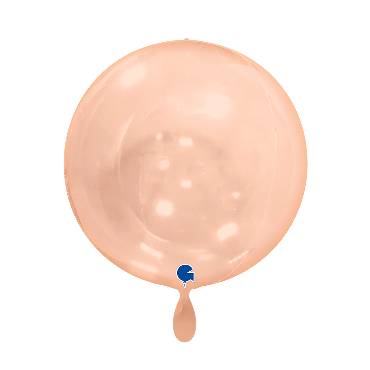 1 Ballon 4D - Globe - Transparant Oranje