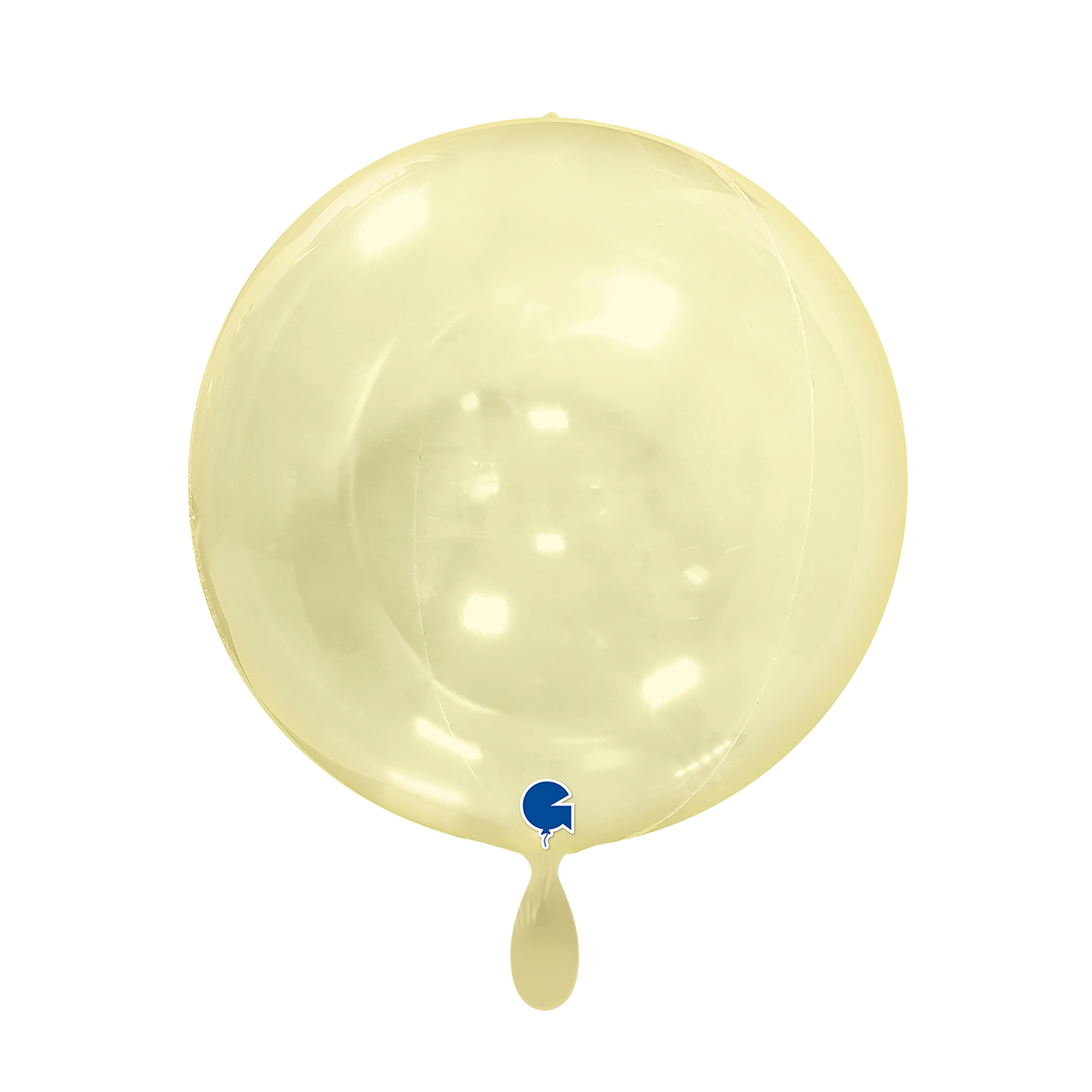 1 Ballon 4D - Wereldbol - Transparant Geel