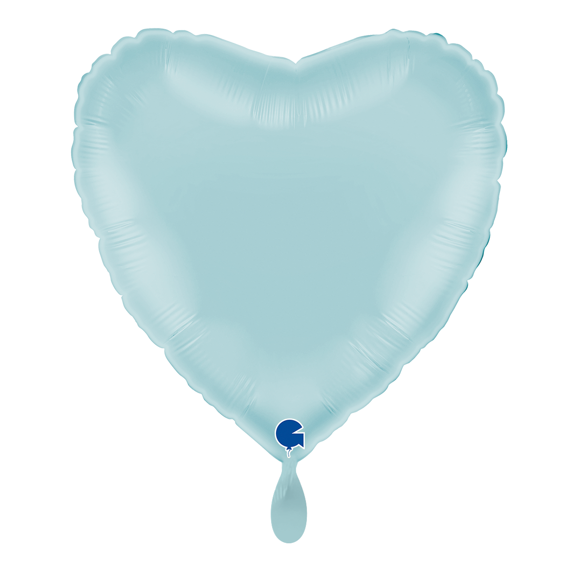 1 Ballon - Hart - Pastelblauw