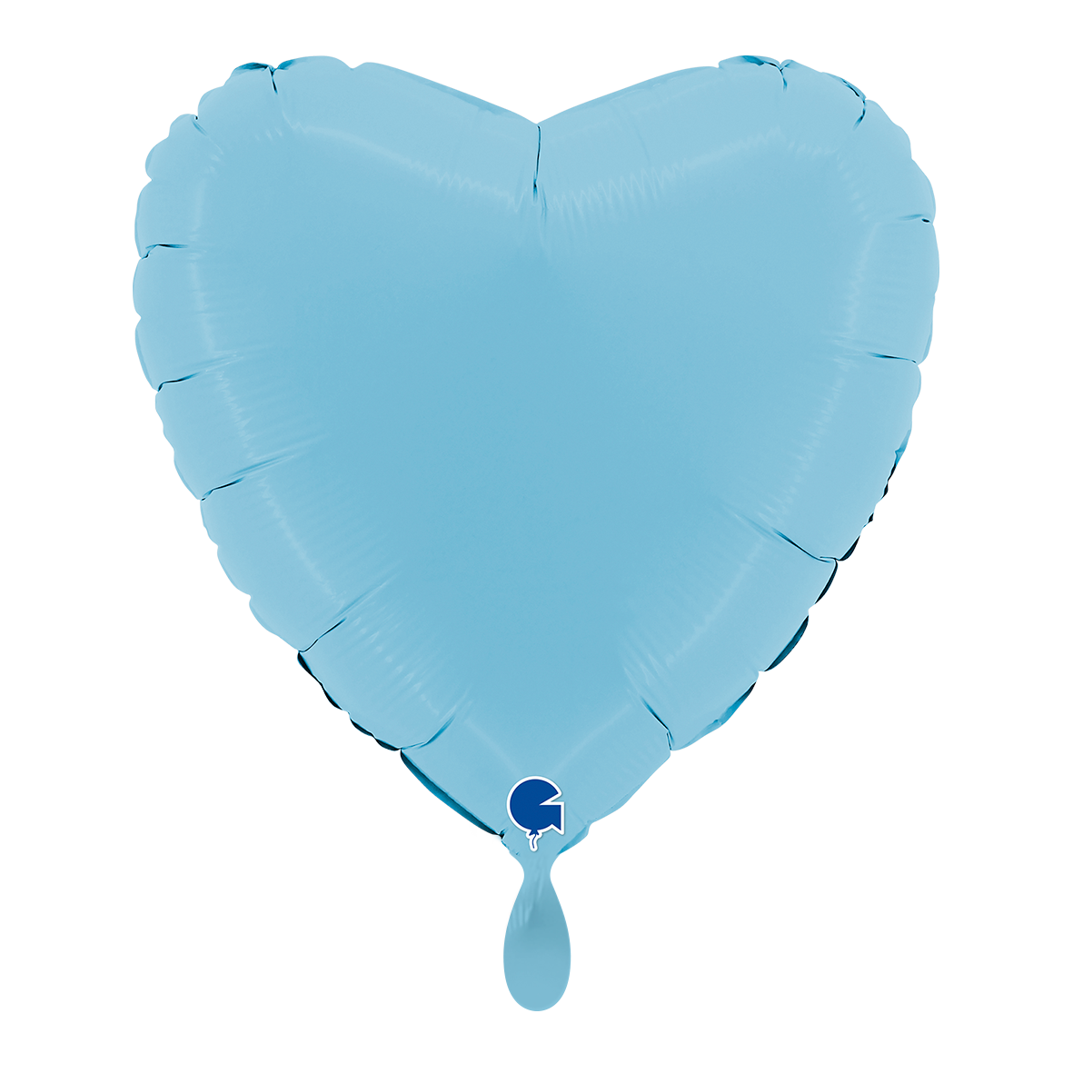 1 ballon - hart - matblauw