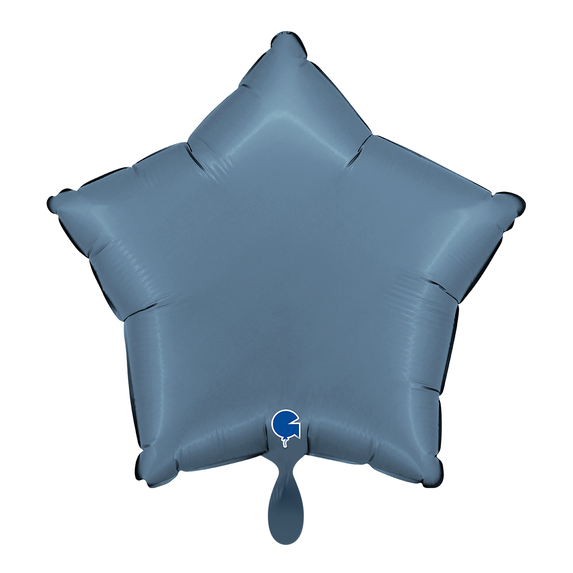 1 Ballon - Ster - Satijn Blauw Jeans
