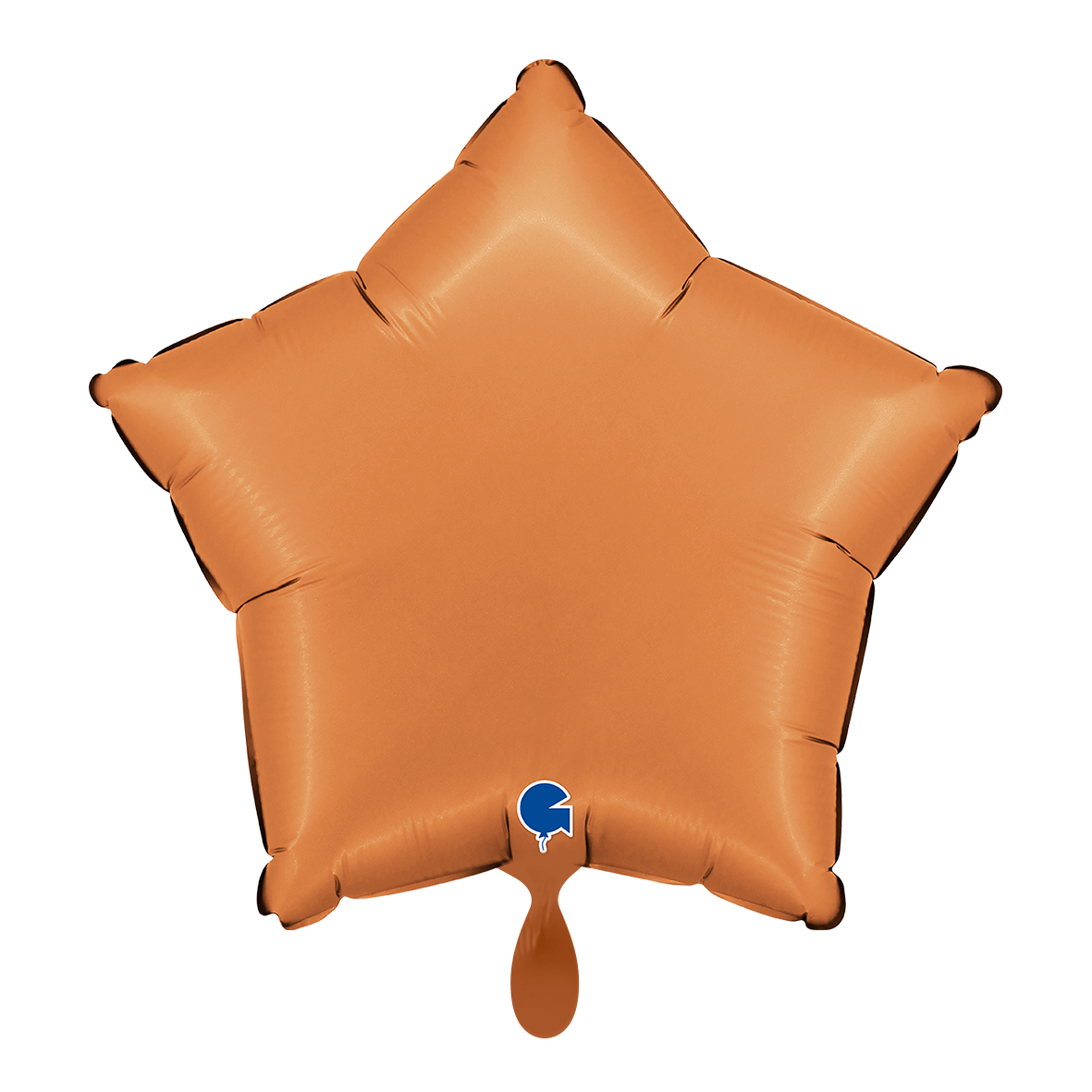 1 Ballon - Ster - Satijn Karamel