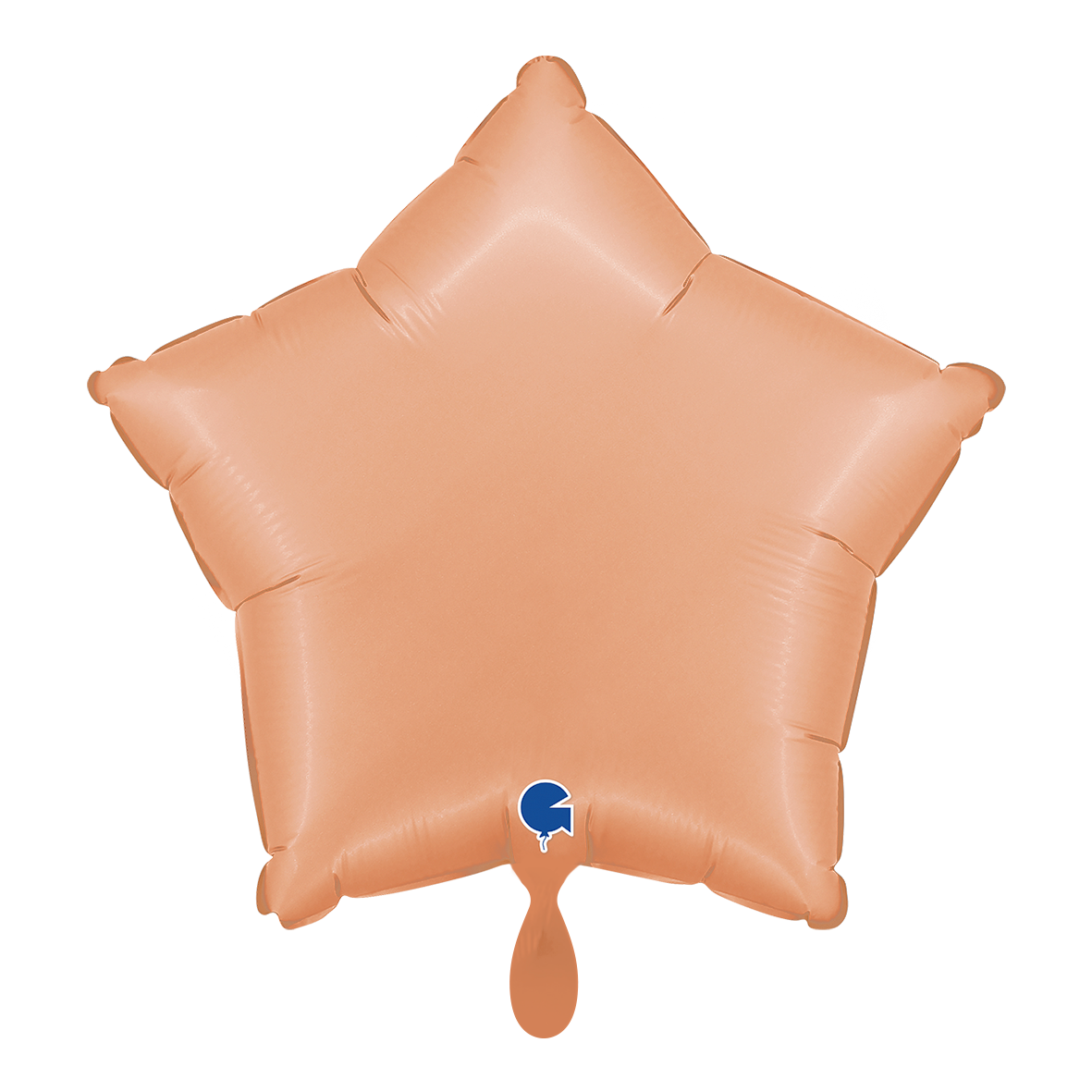 1 Ballon – Stern – Satin-Pfirsich