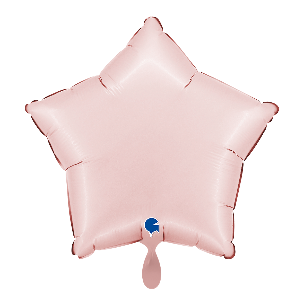 1 Ballon – Ster – Satijn Pastelroze