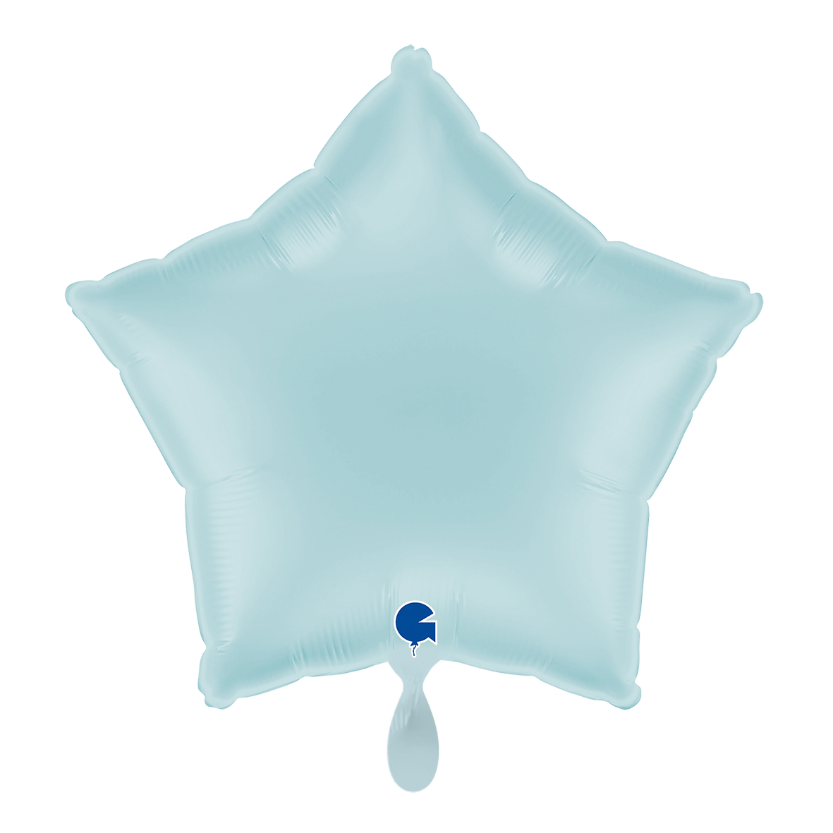 1 Ballon - ster - pastelblauw