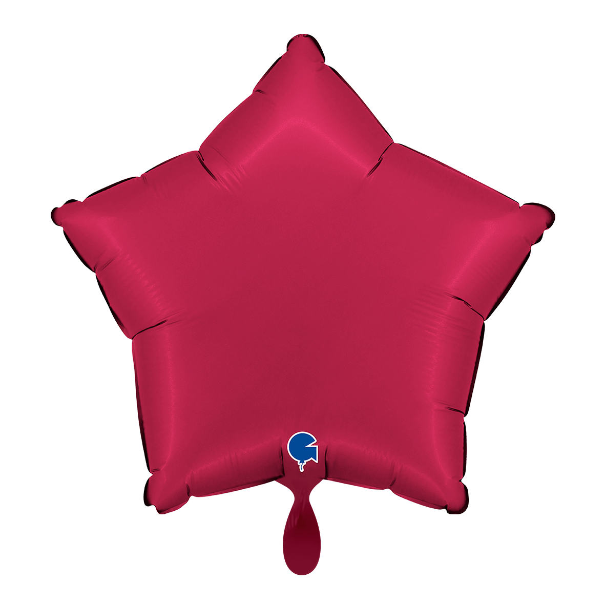 1 Ballon - Ster - Satijn Kers