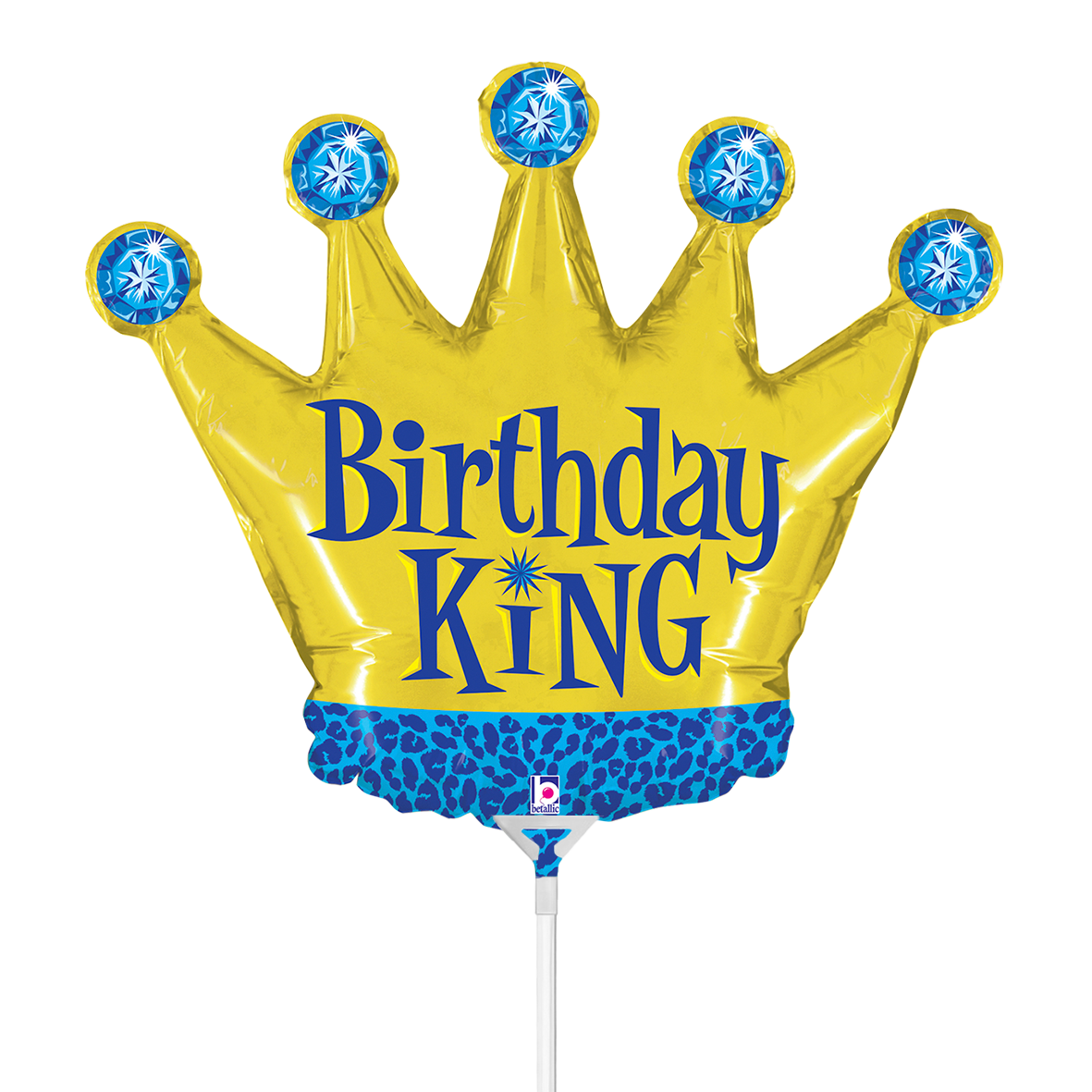 10 Miniballonnen Luchtgevuld - Birthday King (Onverpakt)