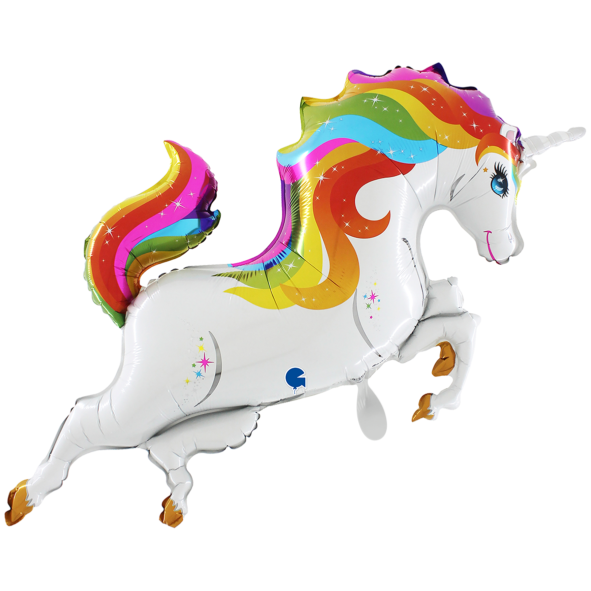 1 Ballon XXL - Regenboog Eenhoorn Figuur