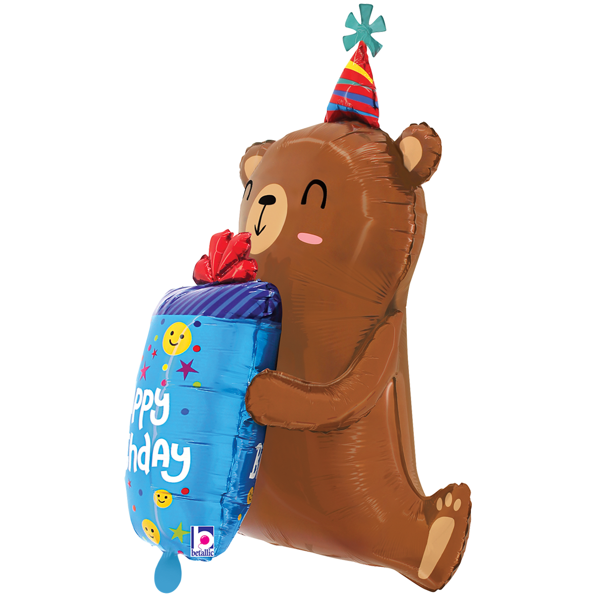 1 Ballon XXL - Verjaardag Smiley Geschenkbeer