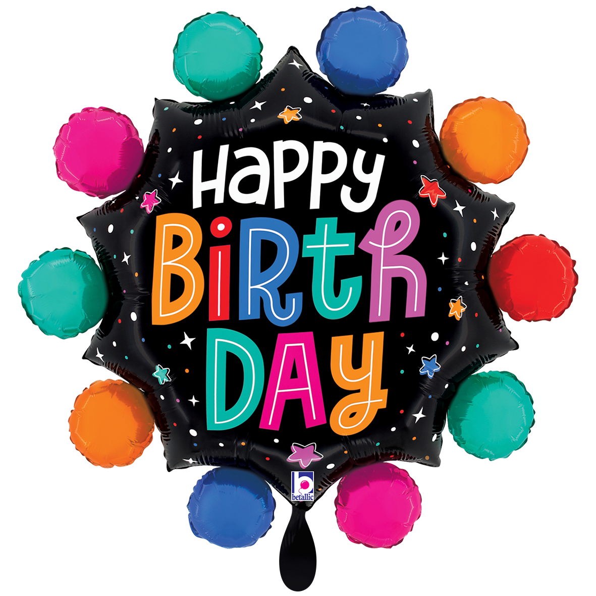 1 Ballon XXL - Colorful Circles Birthday
