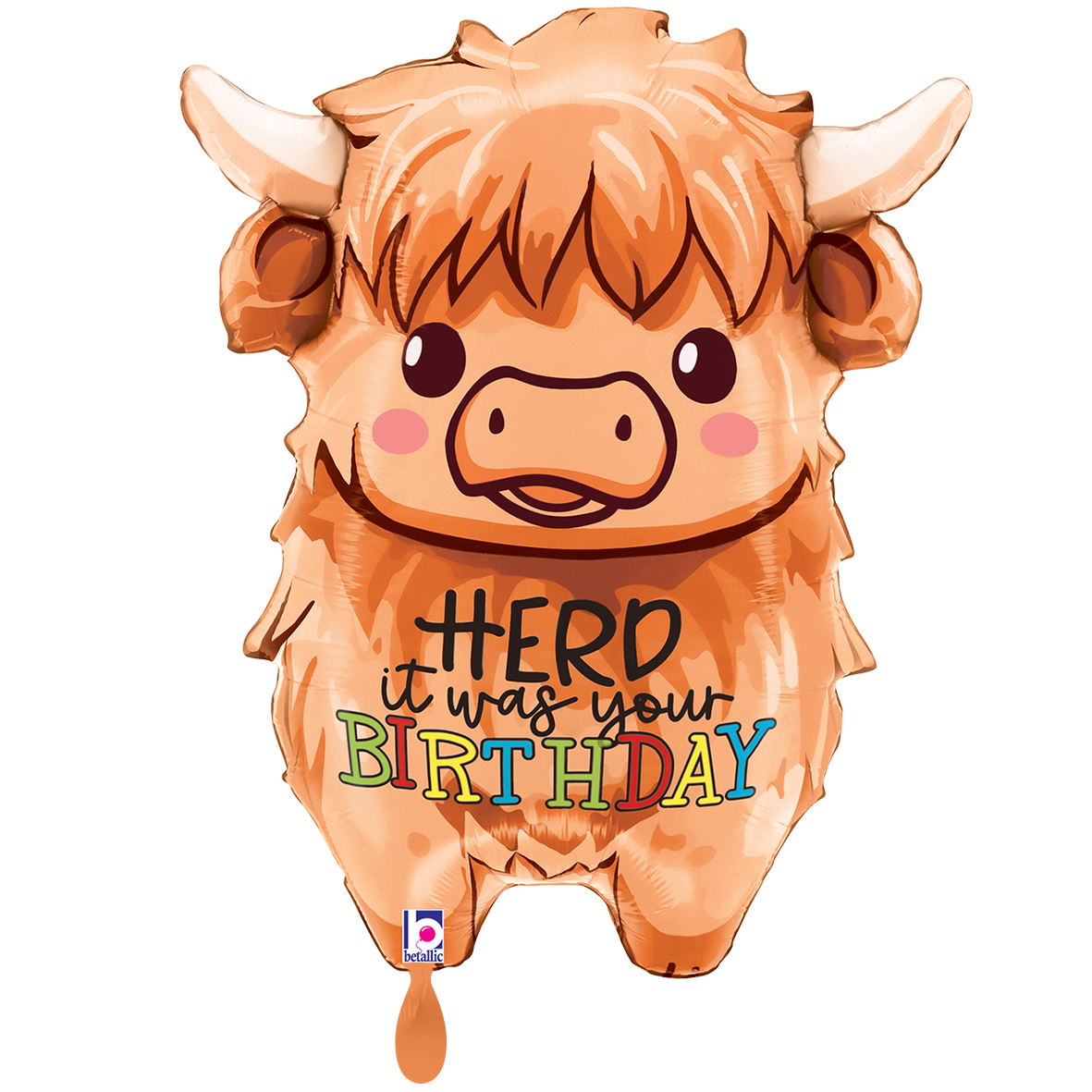 1 Ballon XXL - Highland Cattle Verjaardag
