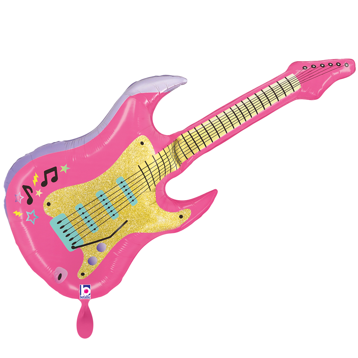 1 Ballon XXL - Roze Elektrische Gitaar