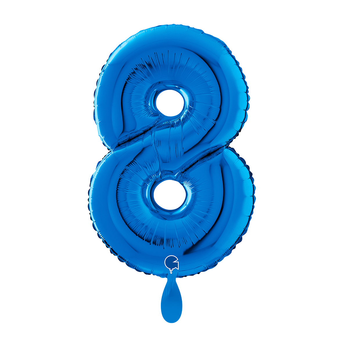 1 Ballon XL - Nummer 8 - Blauw