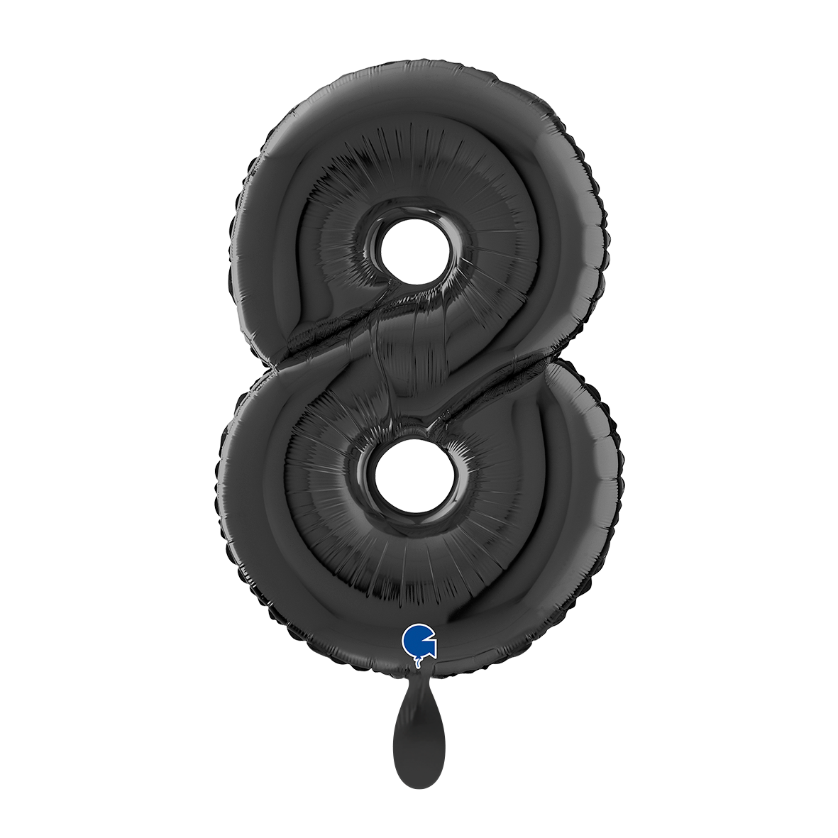 1 Ballon XL - Nummer 8 - Zwart