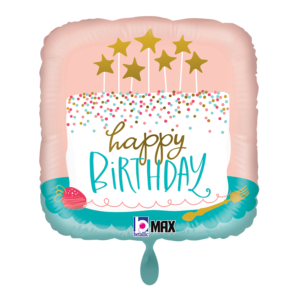 1 Ballon - Verjaardags Confetti Cake