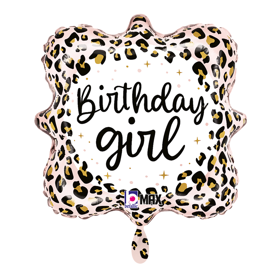 1 Ballon - Satin Leopard Bday Girl