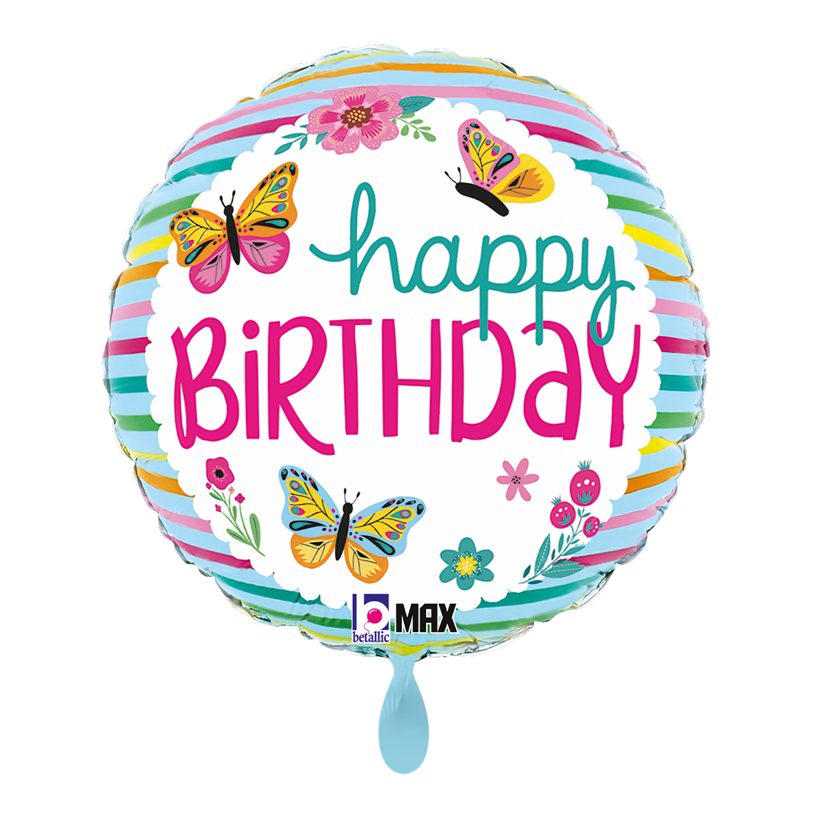 1 Ballon - BDay Kleurrijke vlinders
