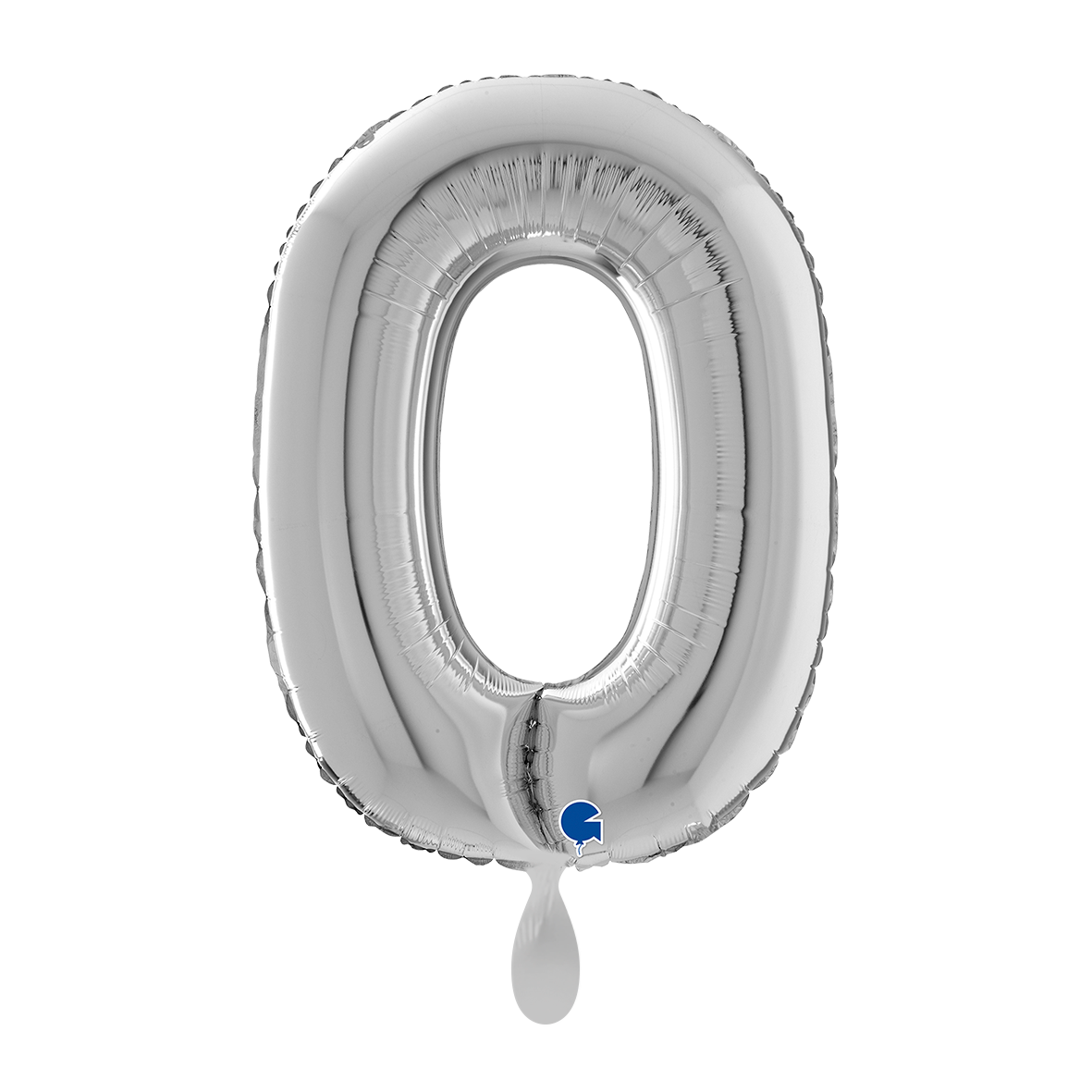 1 Ballon XL - Letter O - Zilver