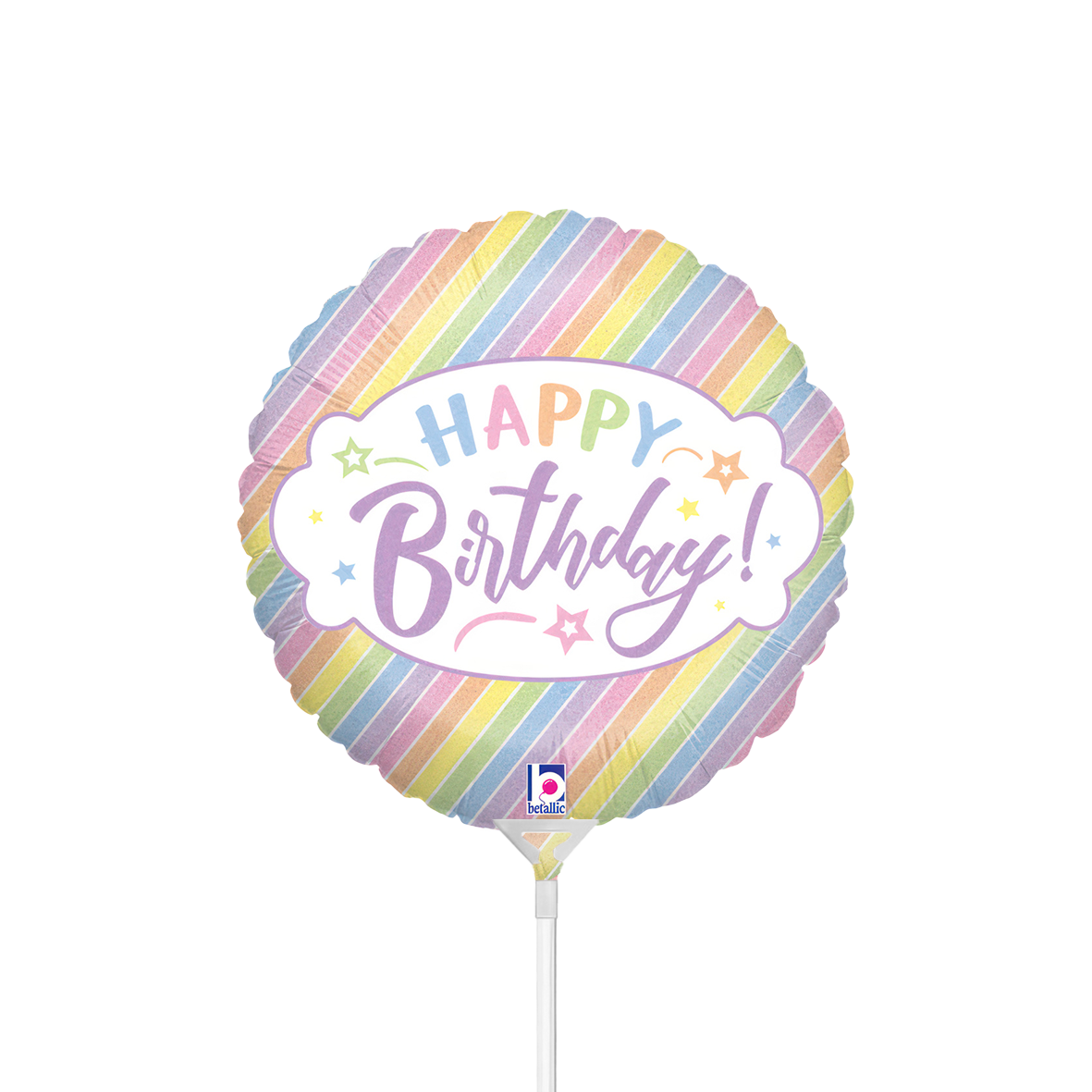 10 Miniballonnen Luchtgevuld - Pastel Verjaardag (Onverpakt)