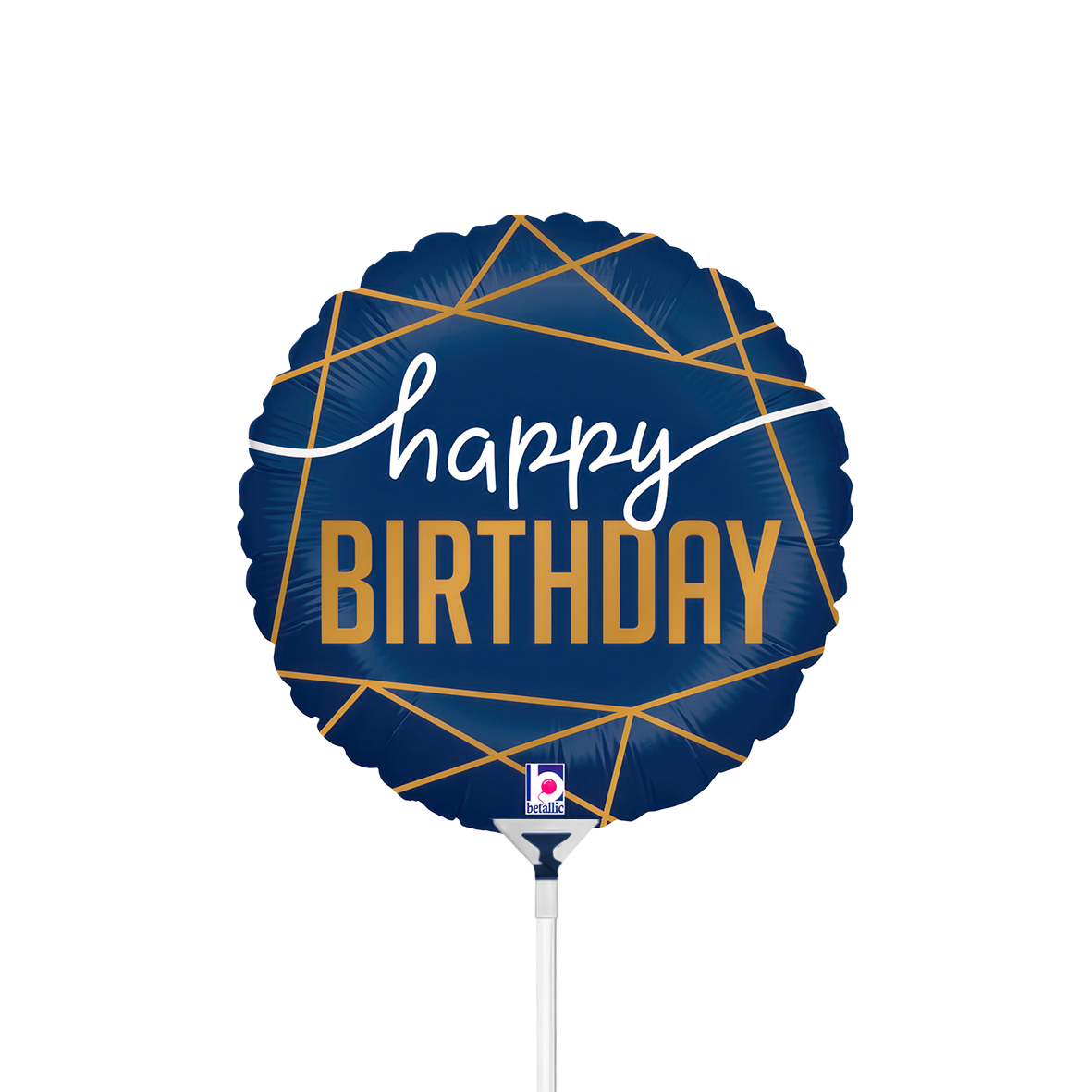 10 Mini Ballonnen Luchtgevuld - Navy Verjaardag (Onverpakt)