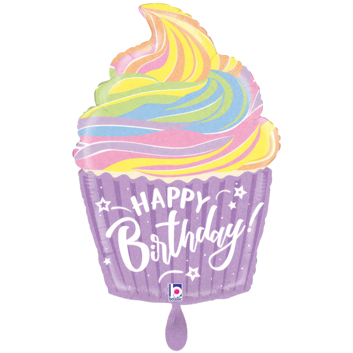 1 Ballon XXL - Pastel Birthday Cupcake