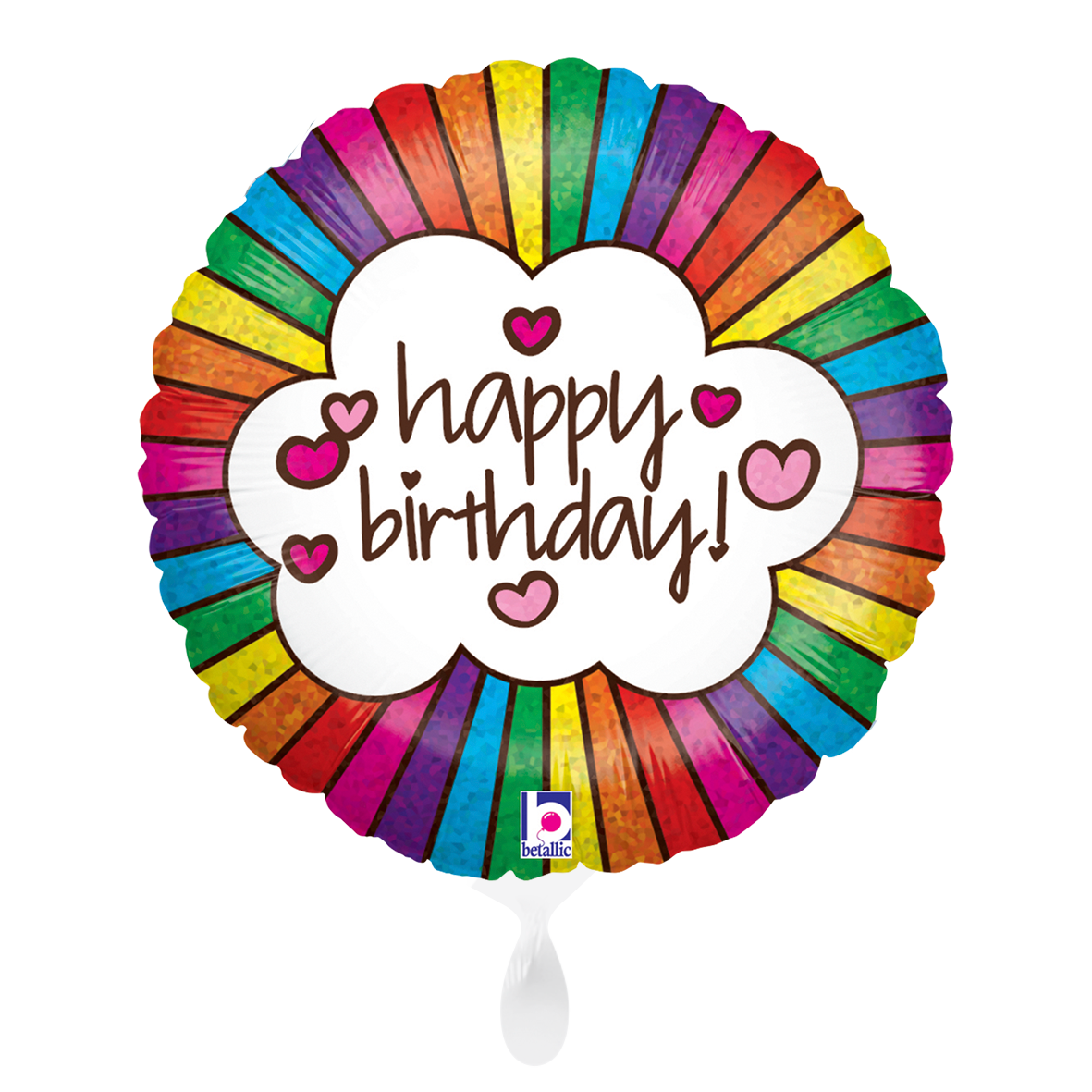 1 Ballon - Retro Regenboog Verjaardag