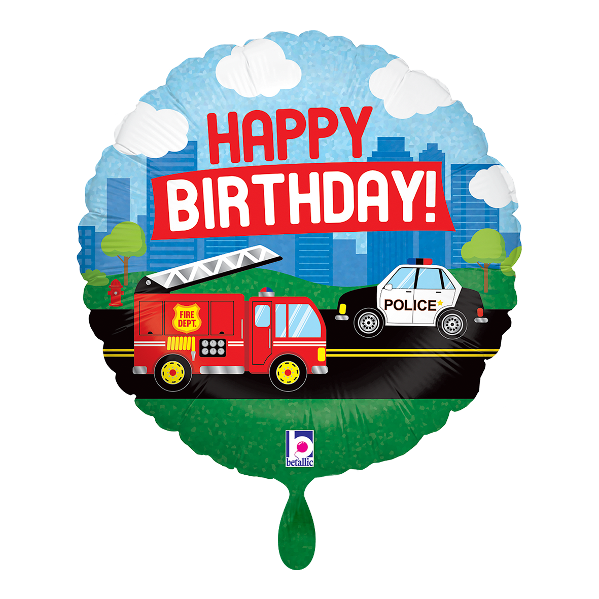 1 Ballon - Verjaardag Hulpdiensten