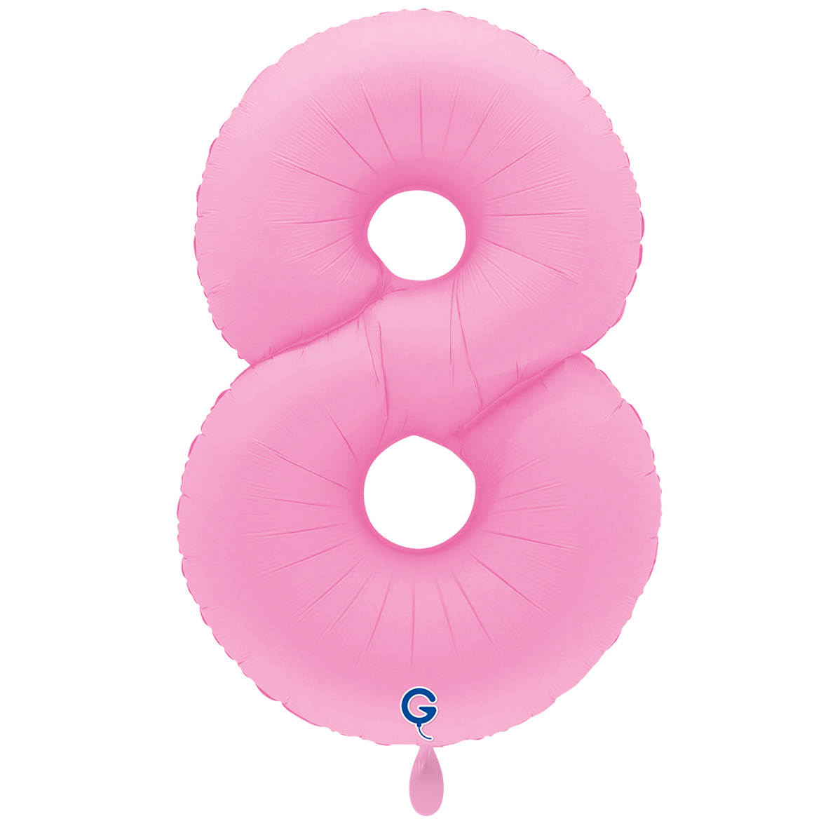1 Ballon XXL – Cijfer 8 – Zacht Mat Sakura Roze