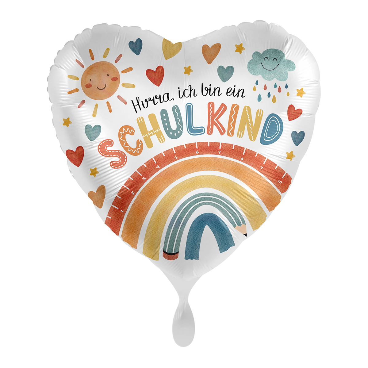 1 Ballon - School - Schoolkind Regenboog - NL