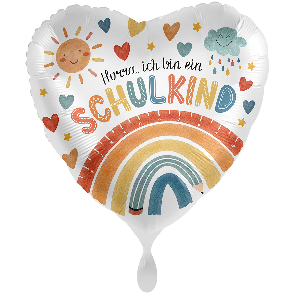 1 Ballon XXL - School - Schoolkind Regenboog