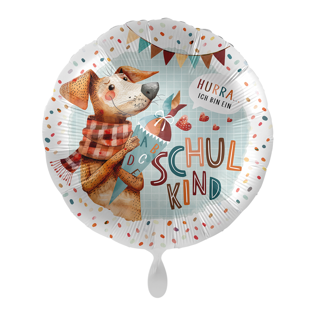 1 Ballon - School - Schulkind Hund - NED