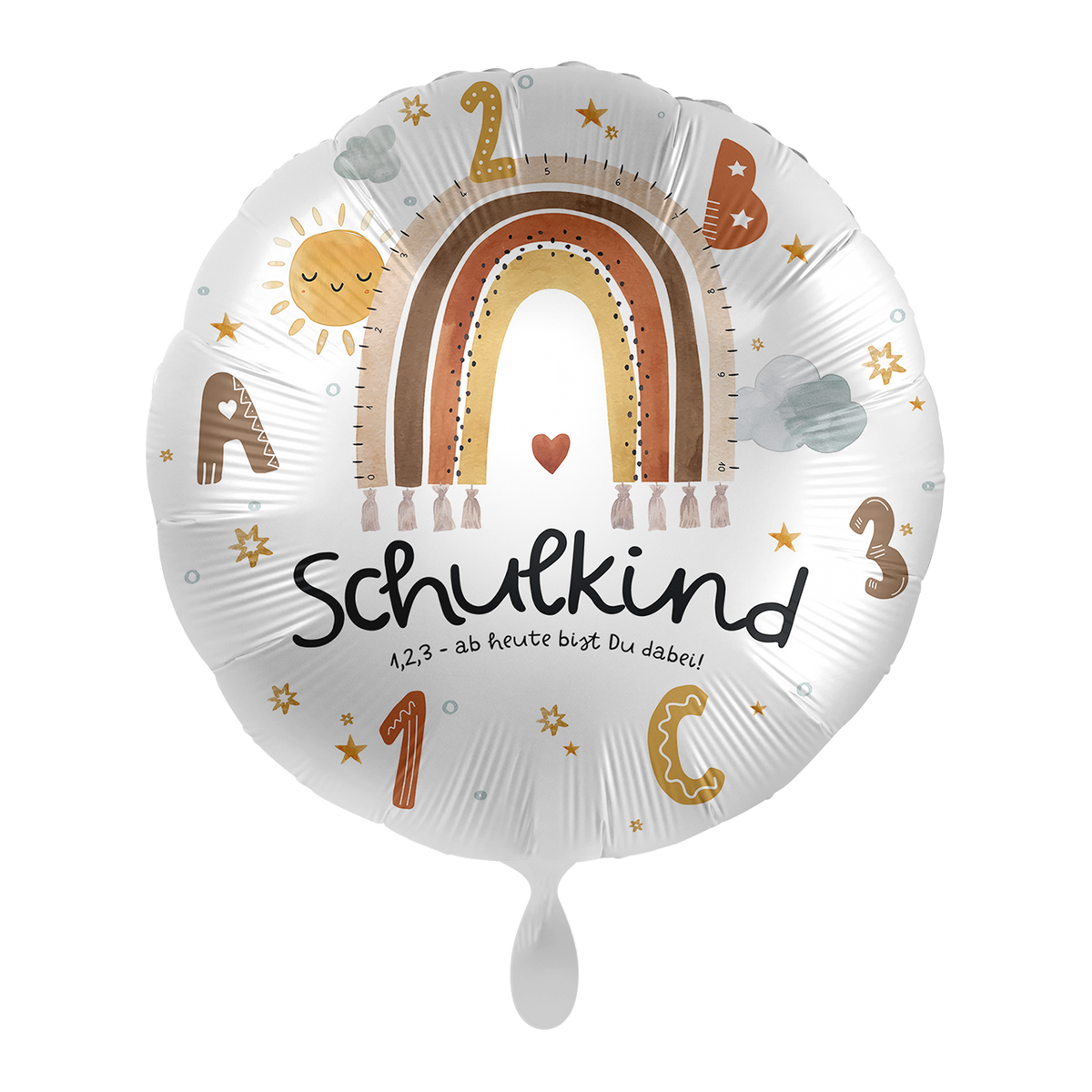 1 Ballon - School - Schulkind Boho Regenboog - NL