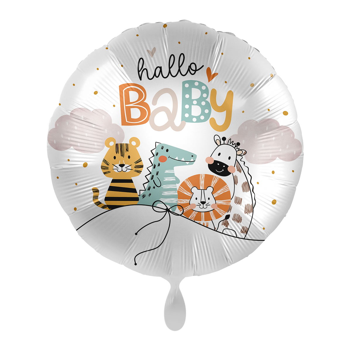 1 Ballon - Baby Neutraal - Dierenvriendjes - NL