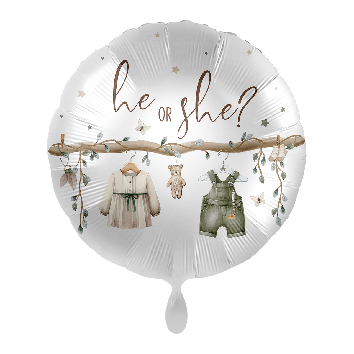 1 Ballon - Gender Reveal - Jongen of meisje - ENG