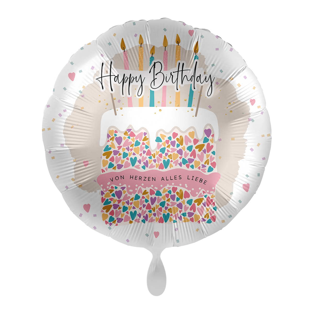 1 Ballon - Happy Birthday Colourful Cake - NL
