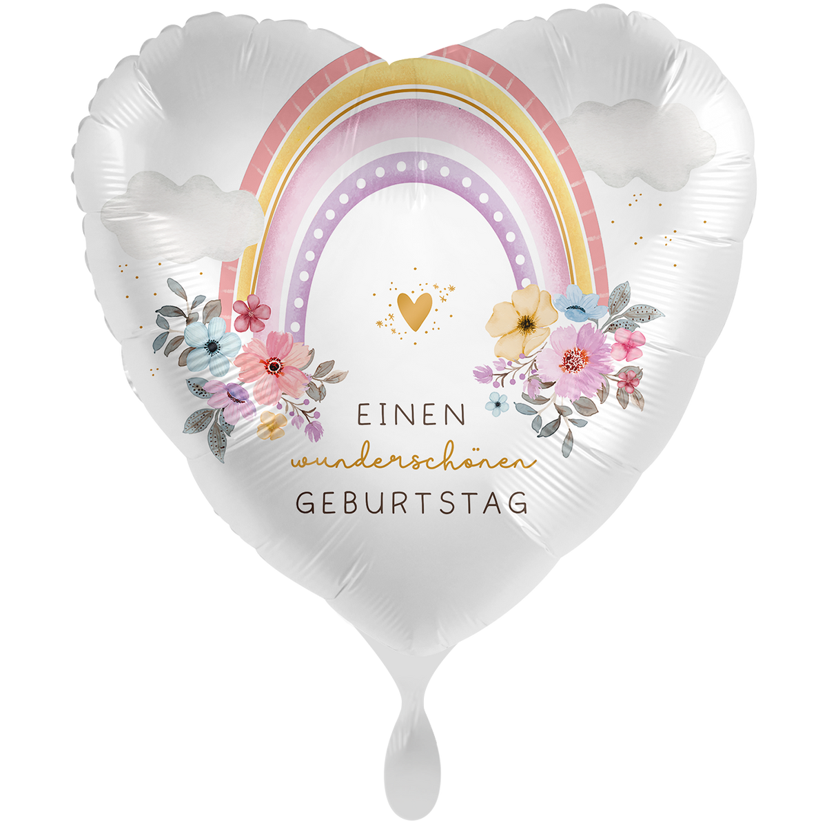 1 Ballon XXL - Rainbow Flowers Birthday - NLD
