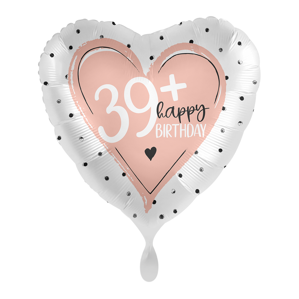 1 Ballon - Glanzend - 39+ Happy Birthday - ENG