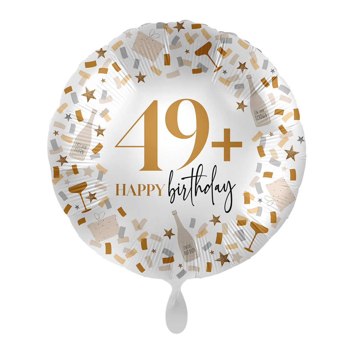 1 Ballon - Hallo aan een Nieuwe Verjaardag 49+ - GER